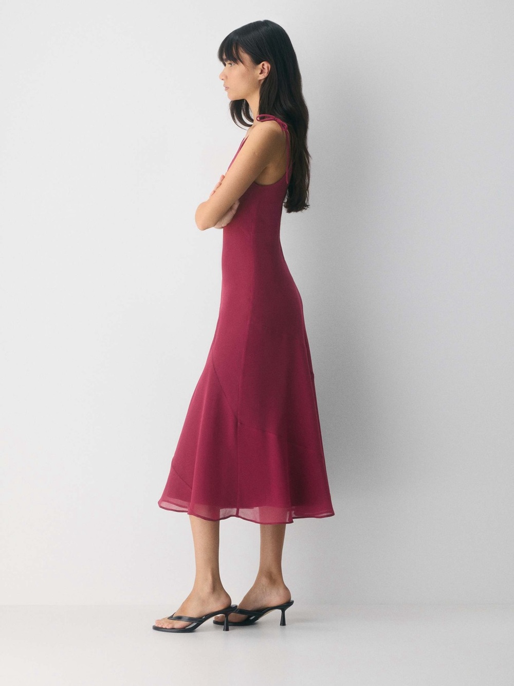 NWT - Wilfred Priscilla Maxi Dress in Juicy Rose, Medium - Picture 4 of 10